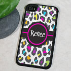 Personalized Multicolored Leopard Print IPhone Case U578829